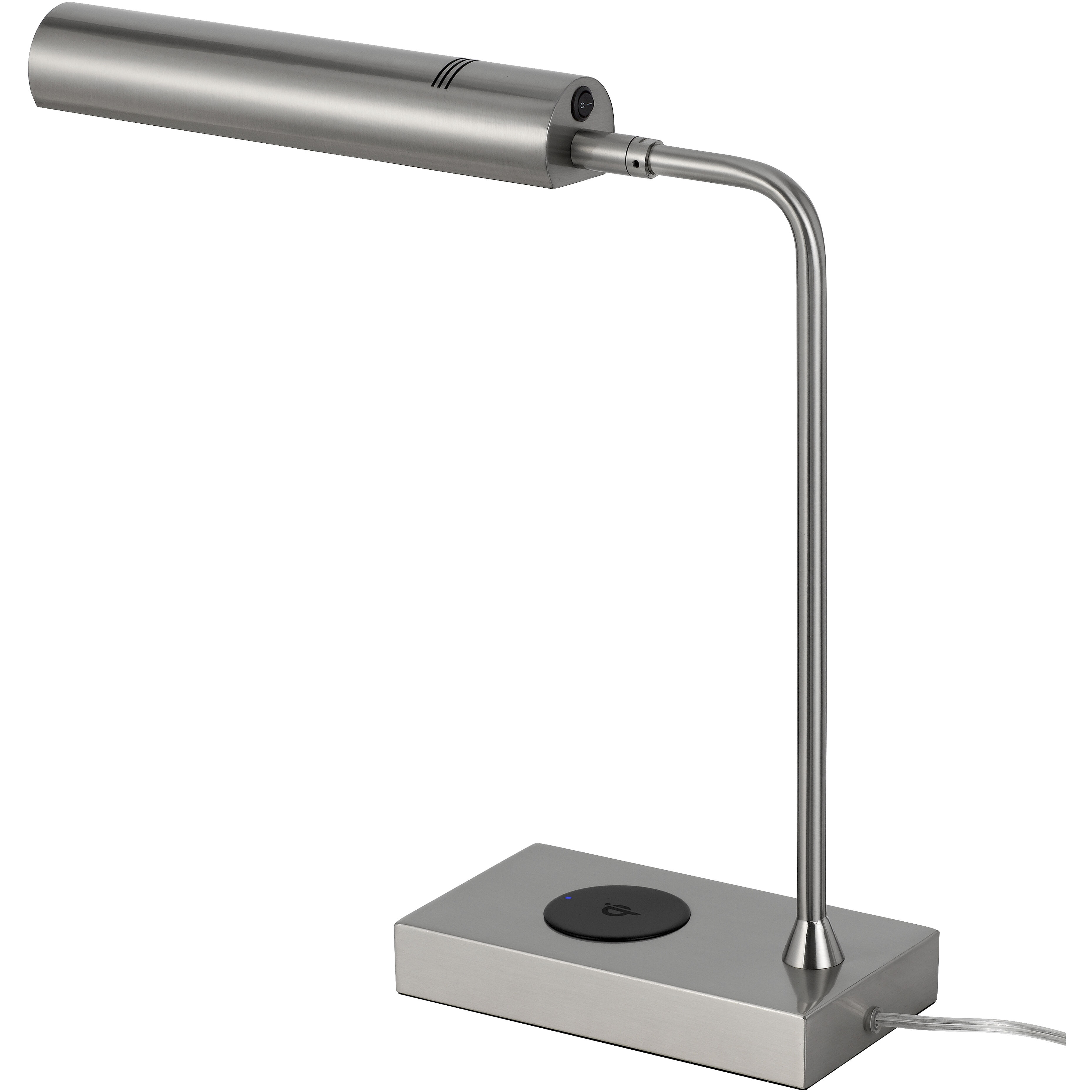 Delray 18 inch 12.00 watt Brushed Steel Table Lamp Portable Light