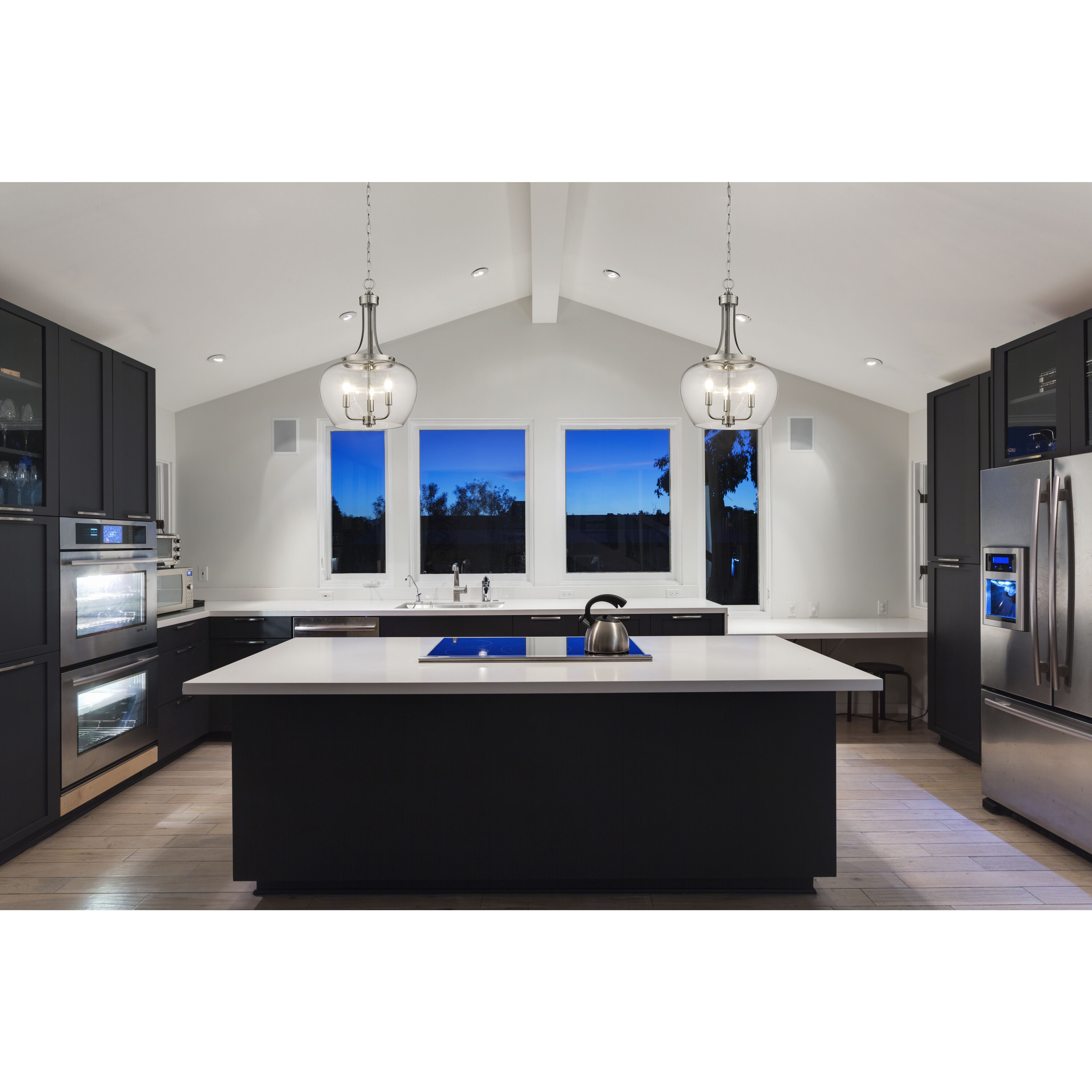 Joliet 3 Light 15.75 inch Brushed Nickel Pendant Ceiling Light