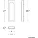 Cadey LED 2.88 inch Beige Travertine and Aged Brass ADA Wall Sconce Wall Light