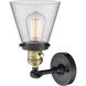 Franklin Restoration Small Cone LED 6.25 inch Black Antique Brass Sconce Wall Light, Franklin Restoration