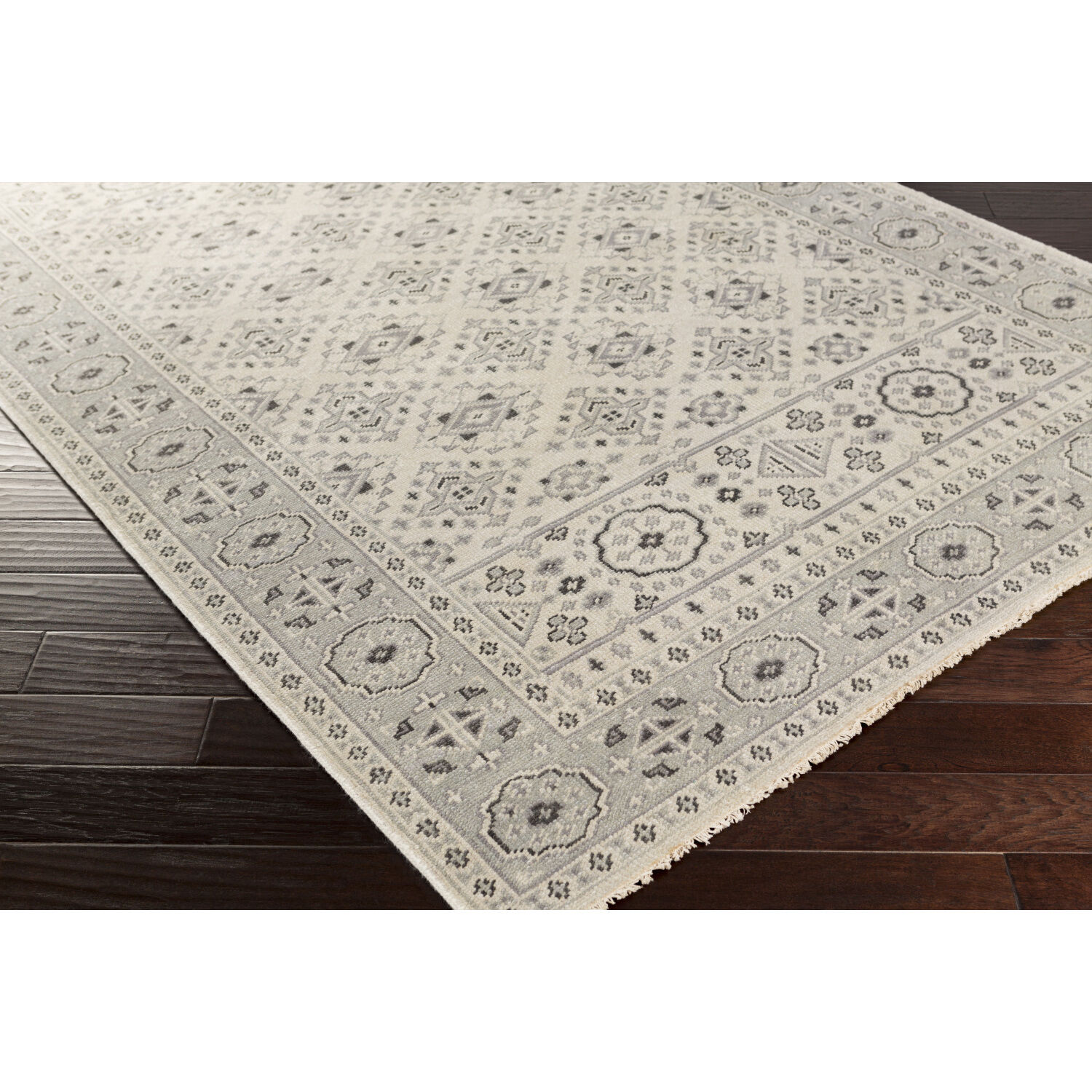 Cappadocia 36 X 24 inch Medium Gray / Taupe / Denim Handmade Rug
