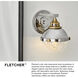 Fletcher 2 Light 16 inch Polished Nickel with Heritage Brass Vanity Light Wall Light