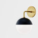 Renee 1 Light Aged Brass / Black Wall Sconce Wall Light