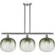 Ballston Brookhaven Sphere Island Light Ceiling Light in Brushed Satin Nickel, Slate Glass