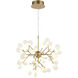 Hydragea Bloom LED 24 inch Gold Pendant Ceiling Light