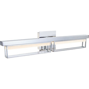 Pane LED 27.75 inch Chrome Bath Vanity Light Wall Light