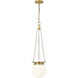 Calhoun 1 Light 9 inch Heritage Brass Pendant Ceiling Light