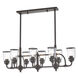 Lawrenceville 8 Light 40 inch Bronze Linear Chandelier Ceiling Light