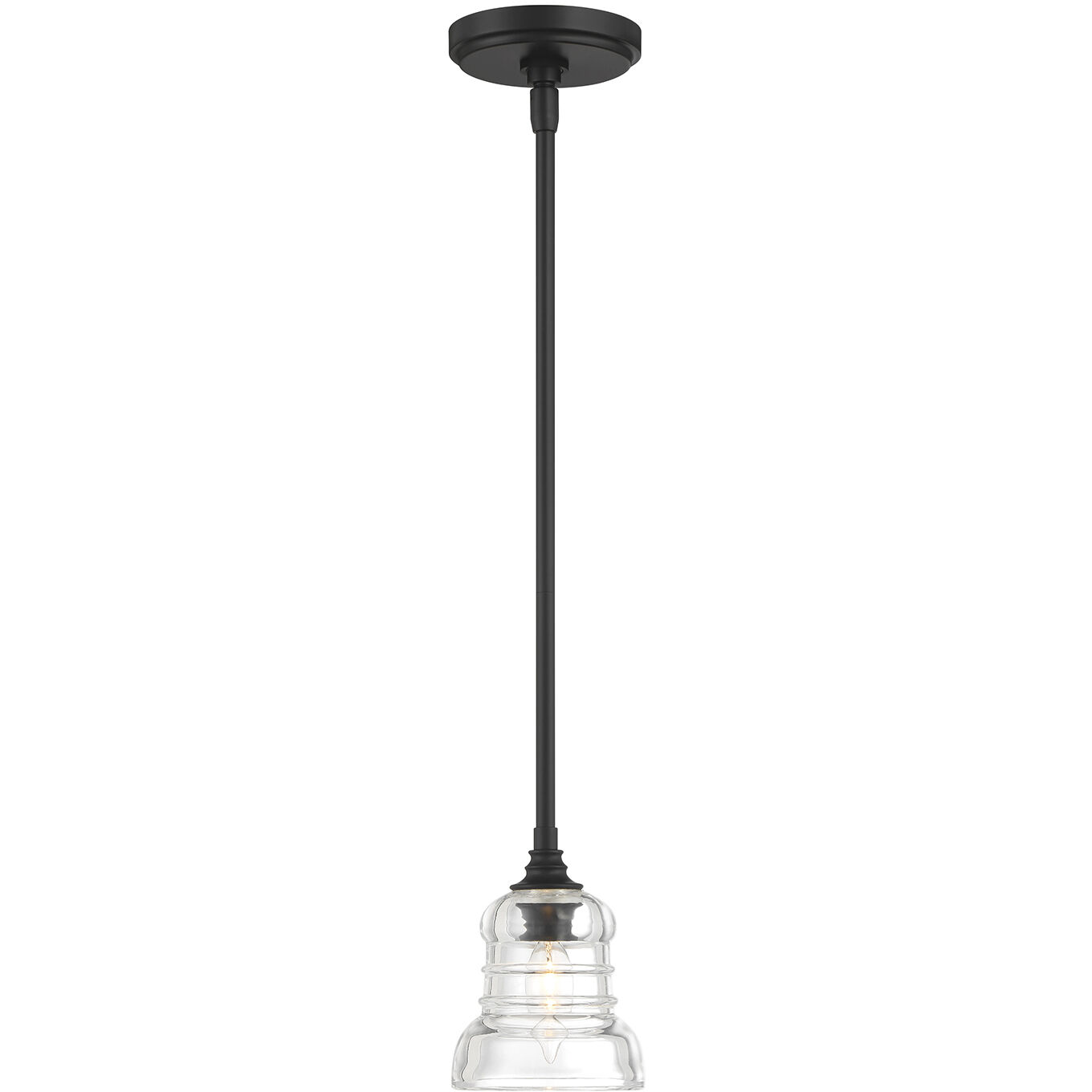 Gregory 1 Light 5 inch Matte Black Mini Pendant Ceiling Light