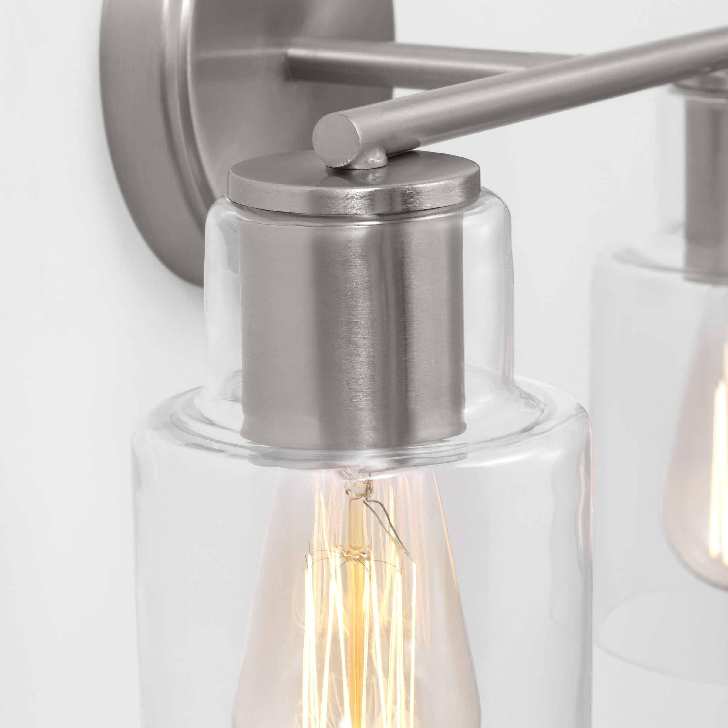 Drew & Jonathan Sayward 2 Light 14.13 inch Brushed Steel Wall Bath Fixture Wall Light