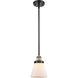 Ballston Small Cone LED 6 inch Black Antique Brass Pendant Ceiling Light in Matte White Glass