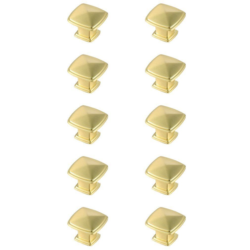 Marcel Brushed Gold Hardware Cabinet Knob, Set of 10