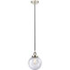 Edison Beacon LED 8 inch Polished Nickel Mini Pendant Ceiling Light