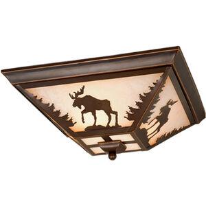 Yellowstone 3 Light 14 inch Burnished Bronze Outdoor Ceiling