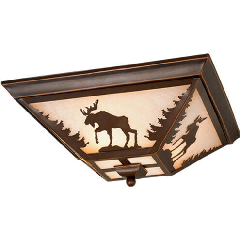 Yellowstone LED 14 inch Burnished Bronze Flush Mount Ceiling Light
