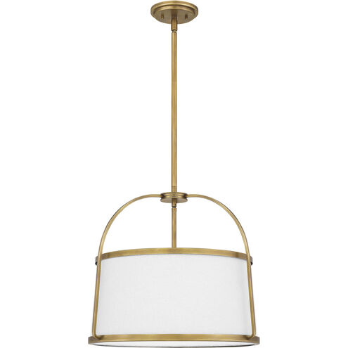 Quoizel York 4 Light 20 inch Weathered Brass Pendant Ceiling Light QP5342WS - Open Box