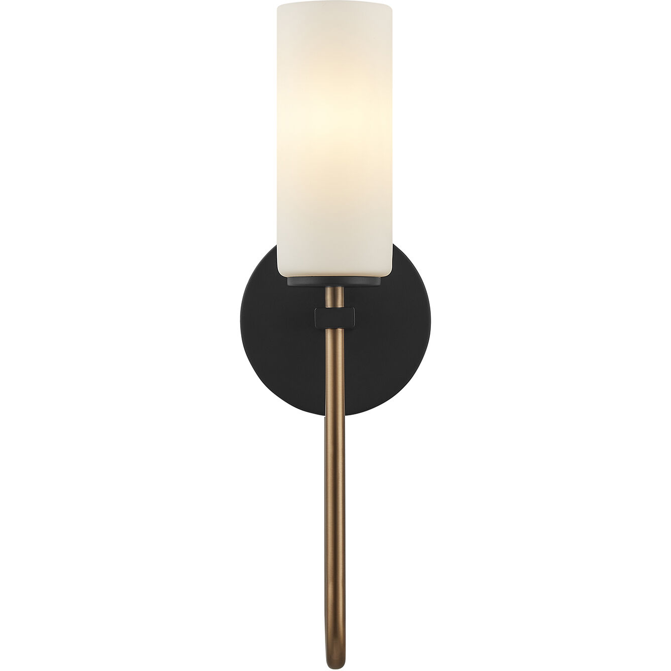Fusion Collection - Tilburg Family 1 Light 5 inch Matte Black and Brass ADA Wall Sconce Wall Light, EVOLV