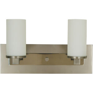 Mercer 2 Light 15 inch Satin Pewter with Polished Nickel Sconce Wall Light