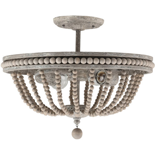 Kayla 2 Light 16 inch Mystic Sand Semi-Flush Mount Ceiling Light