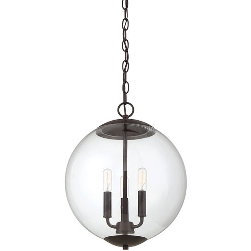 Modern 3 Light 13.75 inch Oil Rubbed Bronze Pendant Ceiling Light
