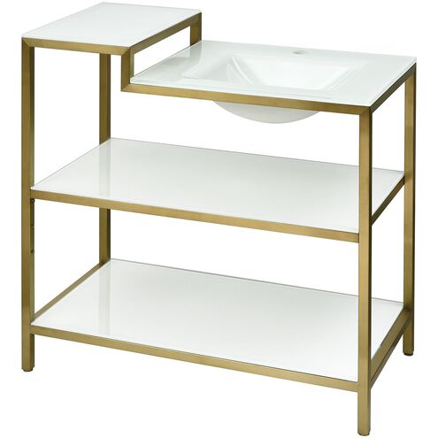 Argun 36 X 18 X 34 inch Satin Gold Vanity Console