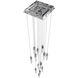 Aspen LED 20 inch Polished Chrome Multi Port Pendant Ceiling Light in Bubbled