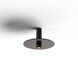 Combi LED 9 inch Matte Black Pendant Ceiling Light in Dark Grey Glass, Suspension / Flush Mount 2-in-1