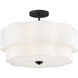 Gwen 4 Light 20 inch Black Semi-Flush Mount Ceiling Light