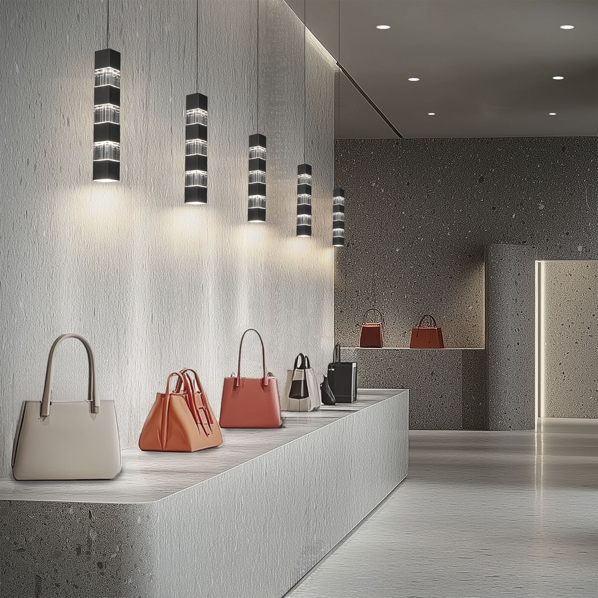 Super Star LED 2 inch Black Pendant Ceiling Light in 3000K, dweLED