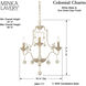 Colonial Charm 3 Light 18.75 inch White Wash and Sun Dried Clay Chandelier Ceiling Light
