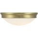 Baumann LED 12.5 inch Vintage Brass Flush Mount Ceiling Light