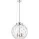 Ballston Athens Water Glass LED 15.75 inch Polished Nickel Pendant Ceiling Light