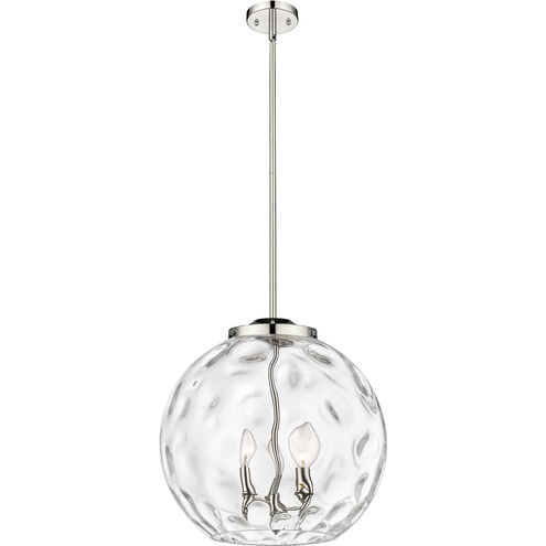 Ballston Athens Water Glass LED 16 inch Polished Nickel Pendant Ceiling Light