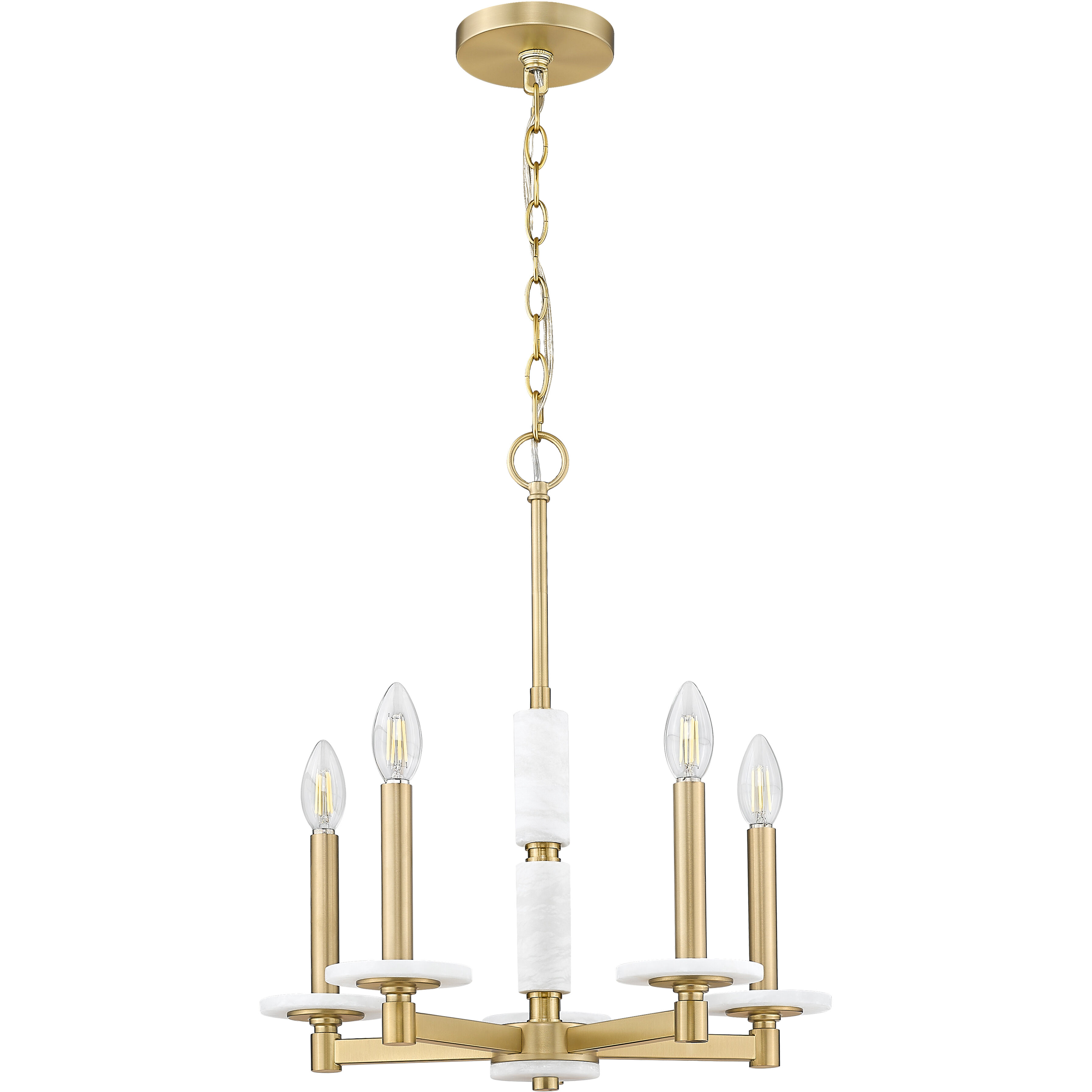Kaden 5 Light 18 inch Modern Gold Chandelier Ceiling Light