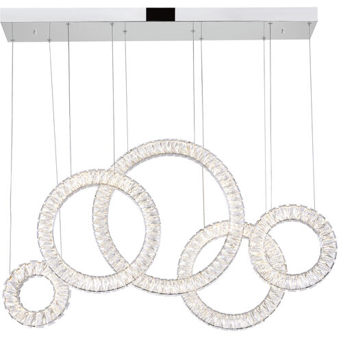 Celina LED 43 inch Chrome Pool Table Light Ceiling Light