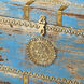Neela Painted Brass Inlay 32 X 19 inch Artifacts Cocktail Table