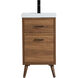 Boise 18 X 18 X 33 inch Walnut Brown and Black Vanity Sink Set
