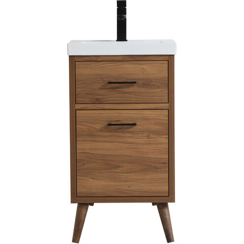Boise 18 X 18 X 33 inch Walnut Brown and Black Vanity Sink Set