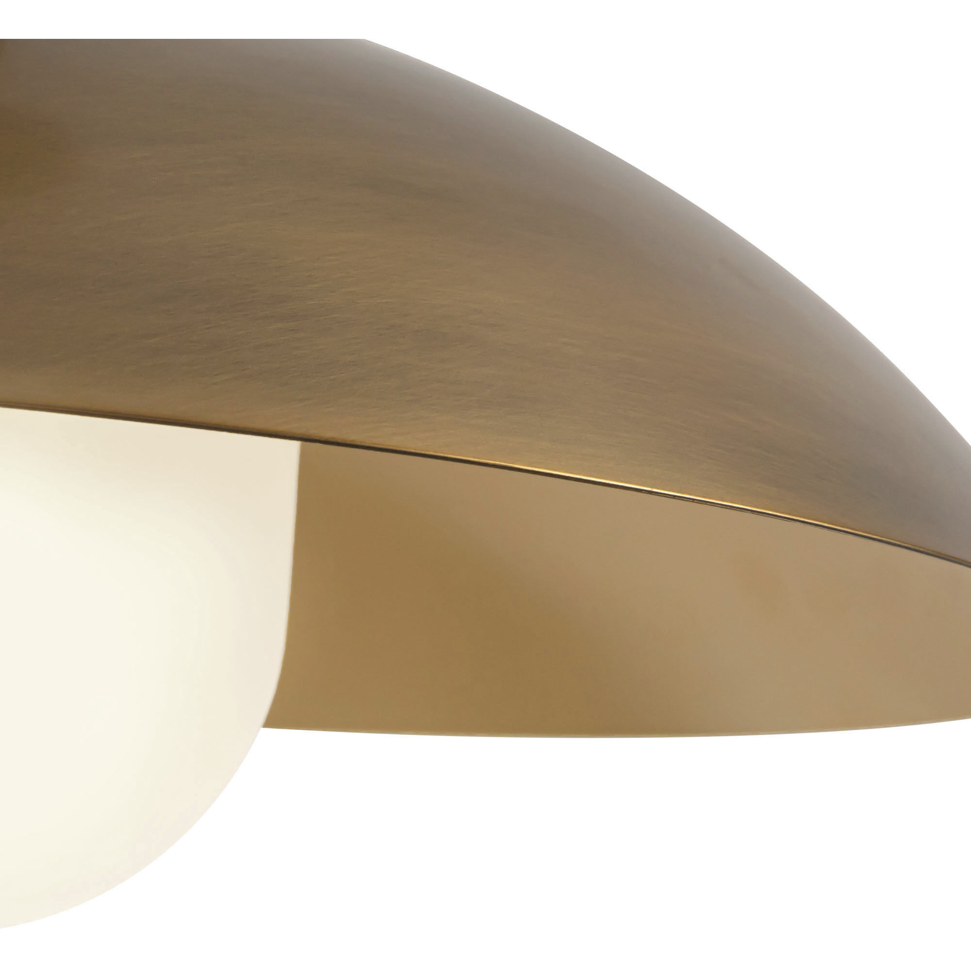 Umbra 1 Light 14 inch Vintage Brass and Opal Glass Pendant Ceiling Light