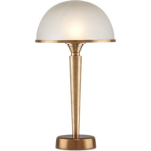 Gatsby 14.5 inch 9 watt Antique Brass/Frosted Table Lamp Portable Light