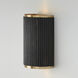 Donovan 2 Light 7.5 inch Black Stain and Matte Brass Sconce Wall Light