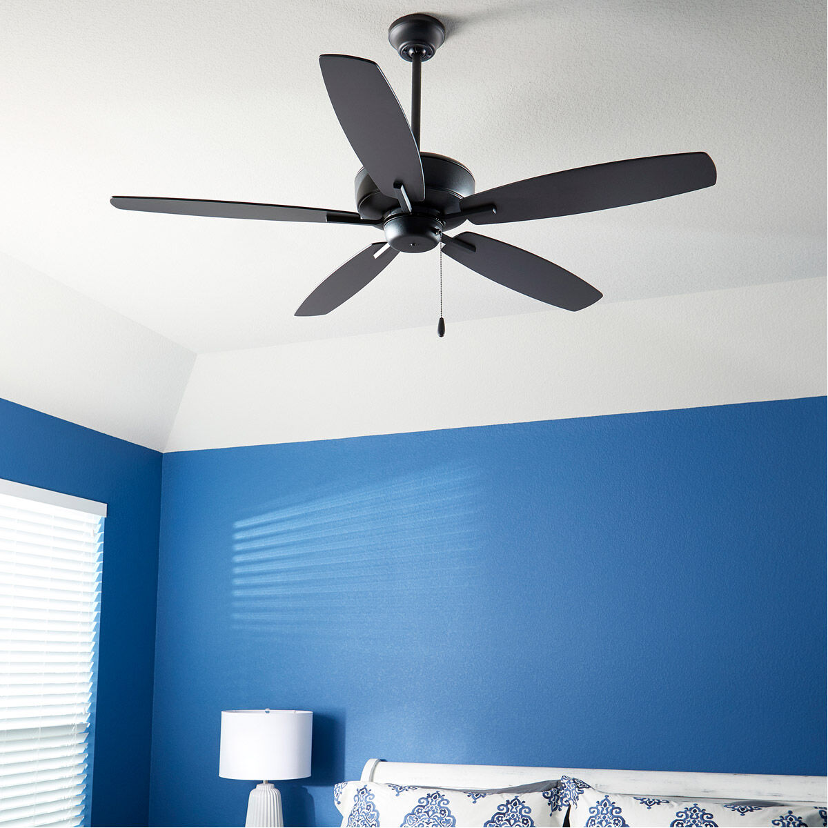 Breeze 52 inch Noir with Reversible Matte Black/Walnut Blades Ceiling Fan