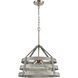 Brigantine 3 Light 18 inch Weathered Driftwood and Satin Nickel Chandelier Ceiling Light