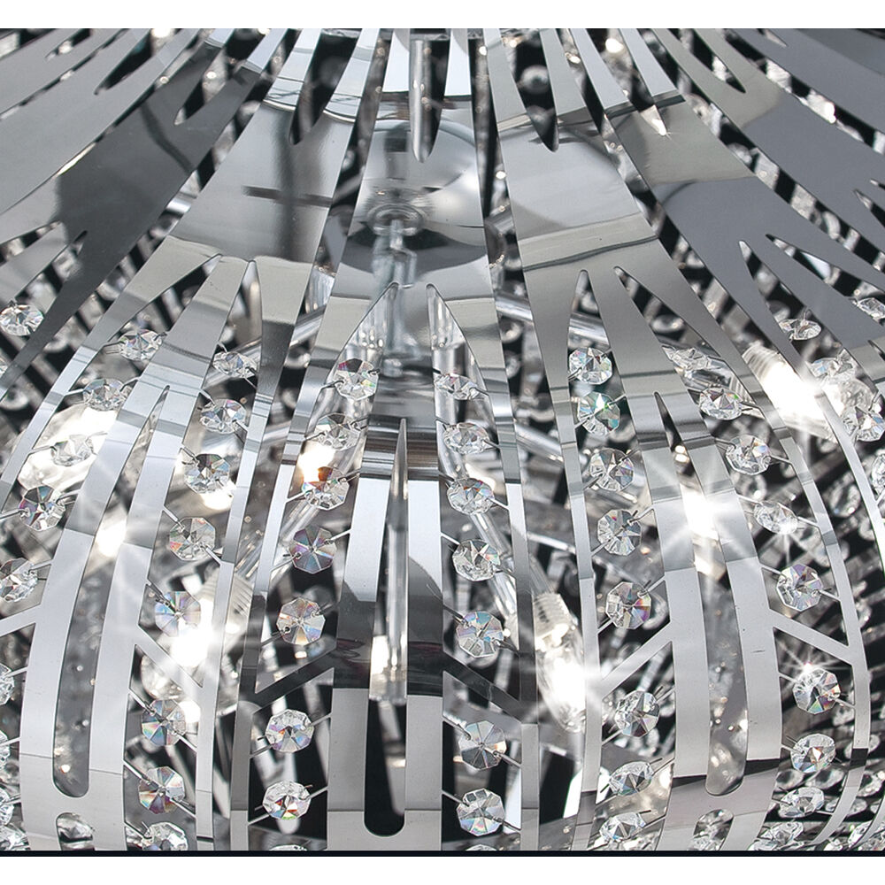 Monica 9 Light 27 inch Chrome Flush Mount Ceiling Light