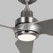 Ruhlmann 52 inch Brushed Steel with Silver ABS Blades Indoor/Outdoor Smart Ceiling Fan