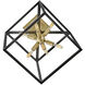 Lisa McDennon Aros 7 Light 13 inch Black with Warm Brass Indoor Pendant Ceiling Light, Convertible to Semi-Flush