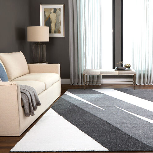 Kali 90 X 63 inch Black/White/Grey Rug in 5 x 7