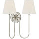 Chapman & Myers Polaris LED 15 inch Polished Nickel Double Sconce Wall Light