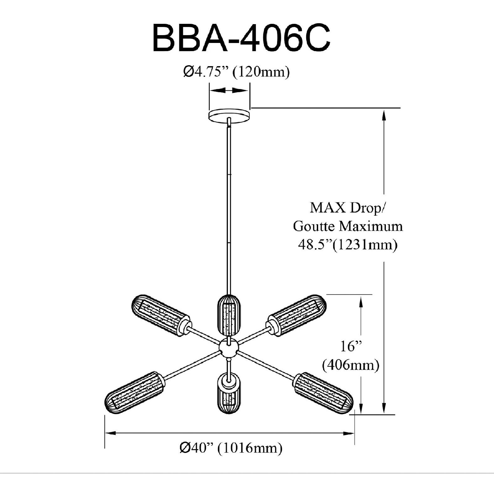 Balbina LED 40 inch Aged Brass Chandelier Ceiling Light