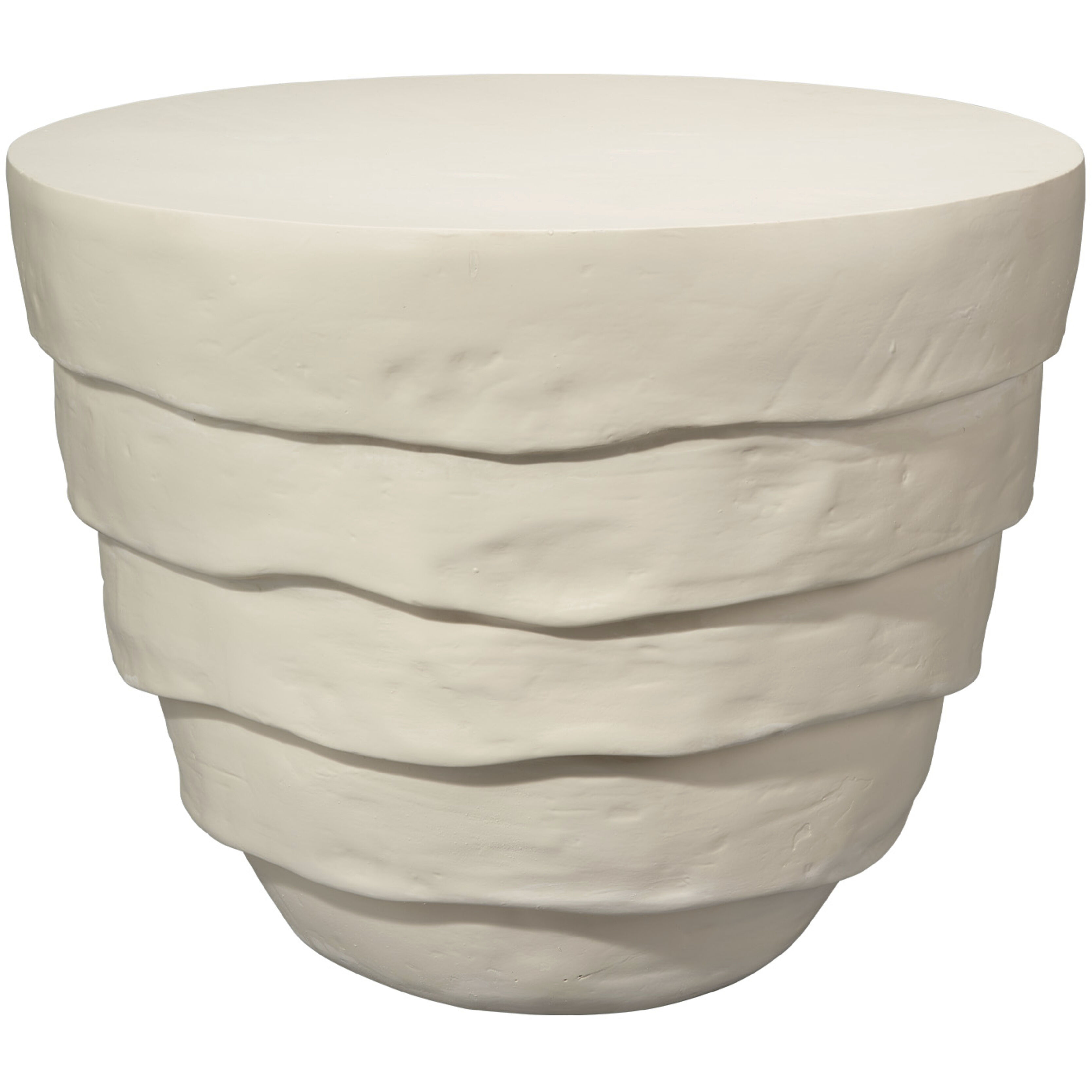 Concentric 19 X 15.25 inch Cream White Side Table
